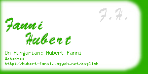 fanni hubert business card